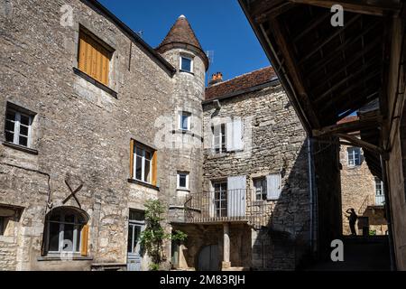 CASA A SCHIERA, BACKSTREET, FLAVIGNY SUR OZERAIN, (21) COTE-D'OR, BORGOGNA, FRANCIA Foto Stock