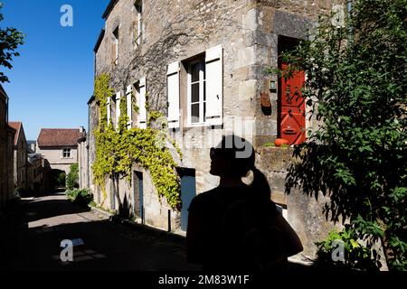 VILLAGGIO E COLLINA ETERNA DI VEZELAY, (89) YONNE, BOURGUNDY, FRANCIA Foto Stock