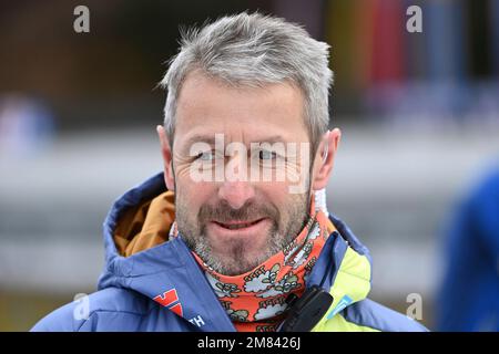 Allenatore federale Mark KIRCHNER (GER), immagine singola, motivo singolo tagliato, ritratto, ritratto, verticale. IBU Biathlon World Cup Men 20km individuale il 11th gennaio 2023 a Ruhpolding, Stagione 2022/23. ? Foto Stock