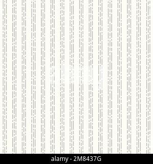 Sfondo della striscia di texture della linea. Ripetizione vettoriale senza cuciture di una stampa verticale tratteggiata in bianco e nero. Illustrazione Vettoriale