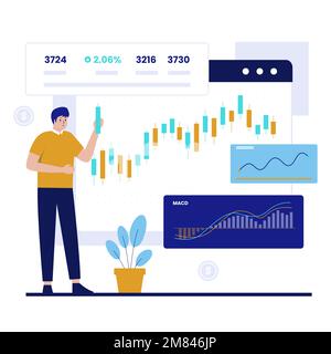 Concetto di disegno di illustrazione di commercio in linea. Illustrazione per siti Web, landing page, applicazioni mobili, poster e banner. Illustrazione Vettoriale