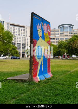 Arte nella parte del muro di Berlino, Potsdam Place, Berlino Foto Stock