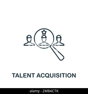 Icona acquisizione talenti. Icona monocromatica Simple Talent Development per modelli, web design e infografiche Illustrazione Vettoriale