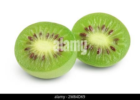 mini kiwi baby fruit o actinidia arguta isolato su sfondo bianco con piena profondità di campo. Foto Stock