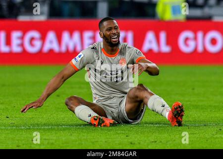 Beto di Udinese Calcio reagisce durante la Serie A 2022/23 match tra Juventus FC e Udinese Calcio allo Stadio Allianz il 07 gennaio 2023 a Torino Foto Stock