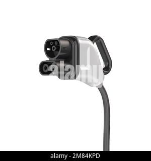 Connettore per caricabatteria CC a spina CCS tipo 2 isolato Foto Stock