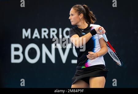 Daria Kasatkina della Russia in azione durante il secondo round del 2023° torneo di tennis di Adelaide International 2, WTA 500, il 11 gennaio 2023 ad Adelaide, Australia - Foto: Rob Prange/DPPI/LiveMedia Foto Stock