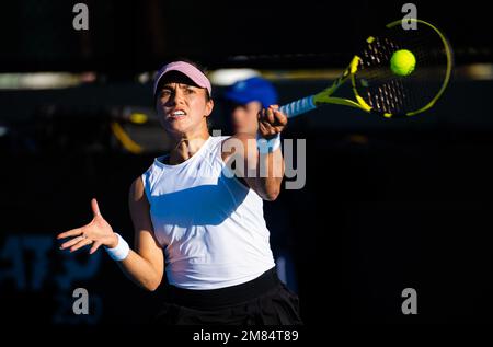 Desirae Krawczyk degli Stati Uniti gioca due volte al torneo di tennis 2023 di Adelaide International 2, WTA 500 il 11 gennaio 2023 ad Adelaide, Australia - Foto: Rob Prange/DPPI/LiveMedia Foto Stock