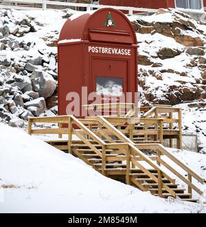 La casella postale di Natale del Padre nella città di Uummannaq, Groenlandia occidentale. Foto Stock