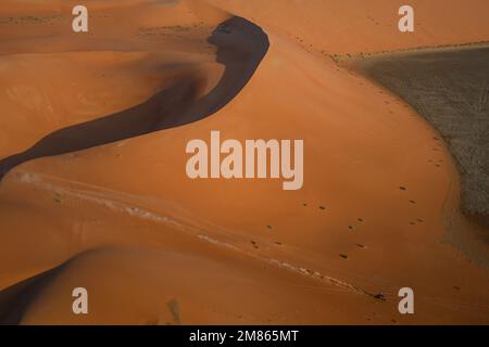 Arabia Saudita - 12 gennaio 2023, durante la fase 11 della Dakar 2023 tra Shaybah e vuota Quarter Marathon, il 12 gennaio 2023 in vuota Quarter Marathon, Arabia Saudita - Foto Eric Vargiolu / DPPI Foto Stock