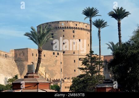 La Cittadella del Cairo o Cittadella di Saladin, una fortificazione medievale di epoca islamica al Cairo, Egitto, costruita da Salah ad-DIN (Saladin) e ulteriormente sviluppato Foto Stock