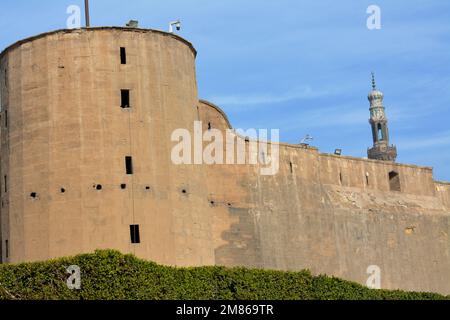 La Cittadella del Cairo o Cittadella di Saladin, una fortificazione medievale di epoca islamica al Cairo, Egitto, costruita da Salah ad-DIN (Saladin) e ulteriormente sviluppato Foto Stock