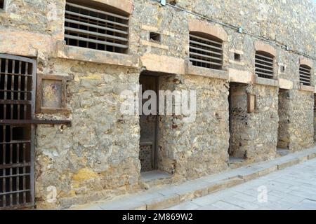 Cairo Saladin Museo della prigione della Cittadella, attuali celle di prigione che erano in uso dai tempi antichi della storia fino al 20th ° secolo, trovato accanto al nati Foto Stock