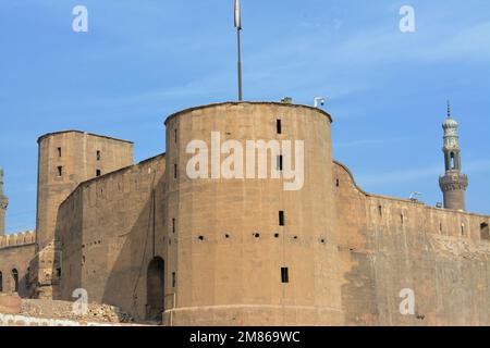 La Cittadella del Cairo o Cittadella di Saladin, una fortificazione medievale di epoca islamica al Cairo, Egitto, costruita da Salah ad-DIN (Saladin) e ulteriormente sviluppato Foto Stock