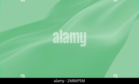 Astratto tenerezza verde seta sfondo di lusso onda panno satinato colore pastello tessuto. Trattamento di lusso spruzzi d'onda liquida, texture fluida ondulata Foto Stock