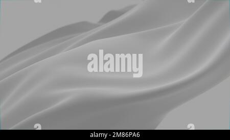Astratto tenerezza grigio seta sfondo di lusso onda panno satinato colore pastello tessuto. Trattamento di lusso spruzzi d'onda liquida, texture fluida ondulata Foto Stock