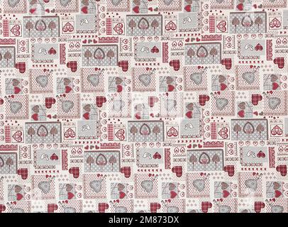 Canovaccio, tovagliolo o posate da cucina su panno isolato o con piatto, posate e bicchieri Foto Stock