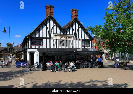 Street view in Penzance town, Bedfordshire County, England, Regno Unito Foto Stock