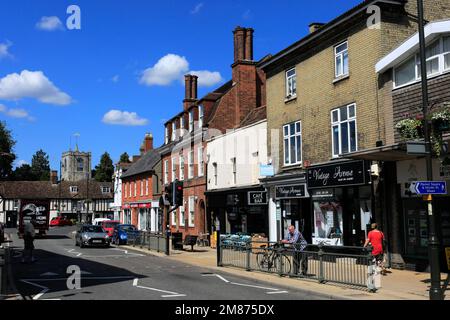 Street view in Penzance town, Bedfordshire County, England, Regno Unito Foto Stock