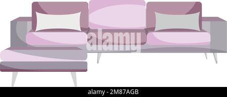 Immagine isolata colorata del mobile del lettino Vector Illustrazione Vettoriale