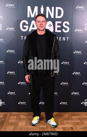 SOLO USO EDITORIALE Wayne Bridge partecipa alla prima del nuovo documentario di ASICS, Mind Games - The Experiment', al BAFTA di Londra in vista del lancio di prime Video giovedì 19 gennaio. Data immagine: Giovedì 12 gennaio 2023. Foto Stock