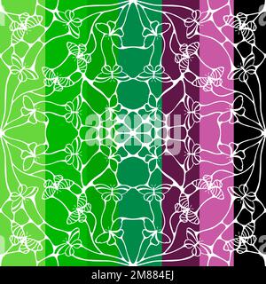 Estate farfalla senza cuciture animali linea arte doodle modello per avvolgere carta e bambini abiti stampa, tessuti e biancheria e confezioni festive. Alto Foto Stock