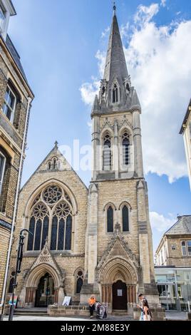 Wesley Memorial Church, una chiesa metodista nel centro di Oxford, Oxforshire, Inghilterra sudorientale Foto Stock