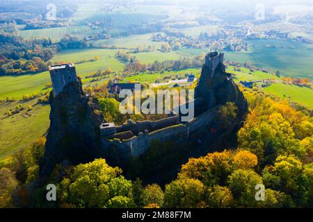 Castello di Trosky, Repubblica Ceca Foto Stock