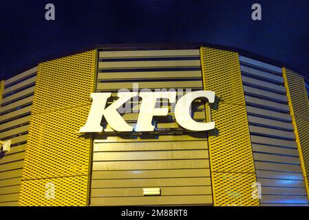 KFC Kentucky Fried Chicken testo del logo Foto Stock