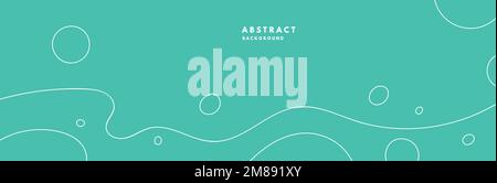 Sfondo astratto a forma d'onda verde. Composizioni di linee e forme. Illustrazione vettoriale Illustrazione Vettoriale