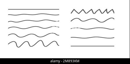 Disegno a mano della linea di campitura. Graffio diverso della penna. Vettore isolato Doodle . Illustrazione Vettoriale
