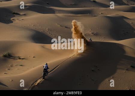 Arabia Saudita - 12/01/2023, 16° BRANCH Ross (bwa), Hero Motorsports Team Rally, Hero, Moto, FIM W2RC, Motul, Azione durante la fase 11 della Dakar 2023 tra Shaybah e la Maratona del quartiere vuoto, il 12 gennaio 2023 in Maratona del quartiere vuoto, Arabia Saudita - Foto: Eric Vargiolu/DPPI/LiveMedia Foto Stock