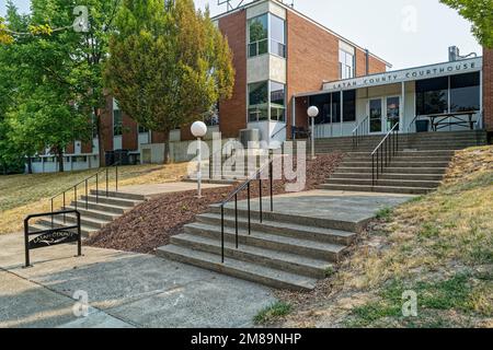 L'ingresso principale al tribunale della contea di Latah a Mosca, Idaho Foto Stock