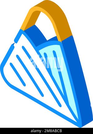 illustrazione del vettore icona isometrica della bendatura triangolare di primo soccorso Illustrazione Vettoriale