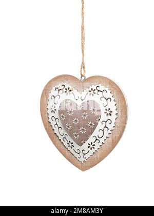 Placca in tessuto, legno, acciaio da appendere con dedizione. Idea regalo, Natale, Pasqua e San Valentino Foto Stock