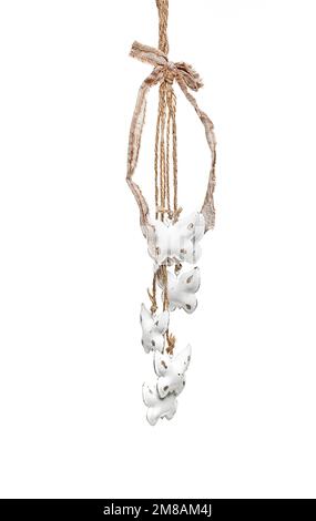 Placca in tessuto, legno, acciaio da appendere con dedizione. Idea regalo, Natale, Pasqua e San Valentino Foto Stock