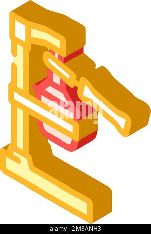 illustrazione vettoriale dell'icona isometrica della melograna della centrifuga Illustrazione Vettoriale