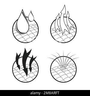Set di materiali assorbenti per tamponi Illustrazione Vettoriale