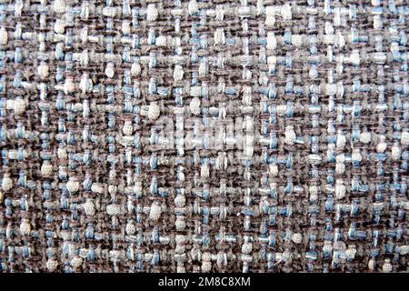 Astratto tessuto grigio e blu struttura del tessuto arredamento. Tessuti industriali in cotone Foto Stock