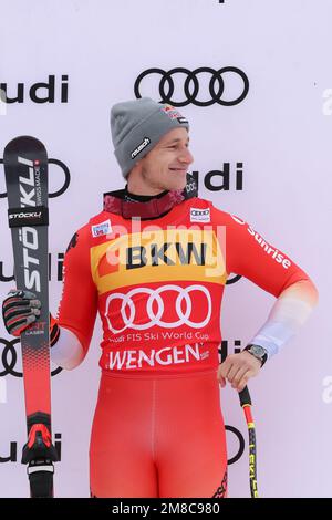 Wengen, Svizzera. 13th Jan, 2023. 2023 FIS ALPINE WORLD CUP SKI, SG MENWengen, Swiss, sui 2023-01-13 - Venerdì immagini Mostra ODERMATT Marco (sui) 3rd CREDIT: Independent Photo Agency/Alamy Live News Foto Stock