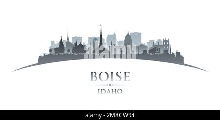 Profilo dello skyline di Boise Idaho. Illustrazione vettoriale Illustrazione Vettoriale