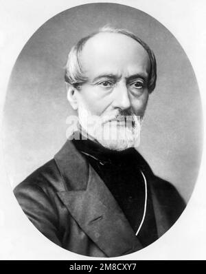 Giuseppe Mazzini. Ritratto del politico e attivista per l'unificazione d'Italia, Giuseppe Mazzini (1805-1872), 1860 Foto Stock