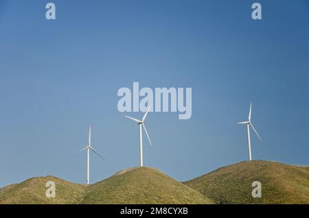 Turbine eoliche sulle colline, Hatay, Turchia Foto Stock