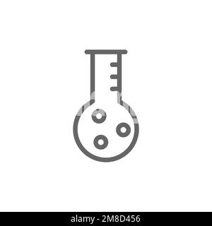 Icona del flacone di reagente, risorse grafiche comuni, illustrazione vettoriale. Illustrazione Vettoriale
