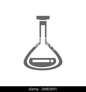 Icona del flacone di reagente, risorse grafiche comuni, illustrazione vettoriale. Illustrazione Vettoriale