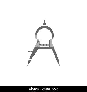 Icona bussola, risorse grafiche comuni, illustrazione vettoriale. Illustrazione Vettoriale