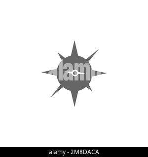 Icone bussola, risorse grafiche comuni, illustrazioni vettoriali. Illustrazione Vettoriale