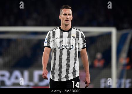 Napoli, Italia. 13th Jan, 2023. Arkadiusz Milik del Juventus FC durante la Serie Una partita di calcio tra SSC Napoli e Juventus FC allo stadio Diego Armando Maradona di Napoli (Italia), 13th gennaio 2023. Foto Andrea Staccioli/Insidefoto Credit: Insidefoto di andrea staccioli/Alamy Live News Foto Stock