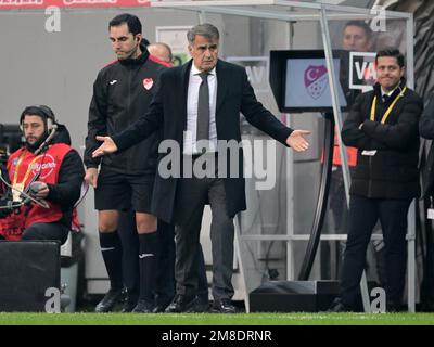 ISTANBUL - Besiktas allenatore JK Senol Gunes durante la partita turca Super Lig tra Besiktas e Kasimpasa AS al Vodafone Park il 7 gennaio 2023 a Istanbul, Turchia. AP | altezza olandese | GERRIT DI COLONIA Foto Stock