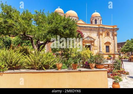 Monastero di Agia Triada, Penisola di Akrotiri, la Canea, Creta, Isole greche, Grecia Foto Stock